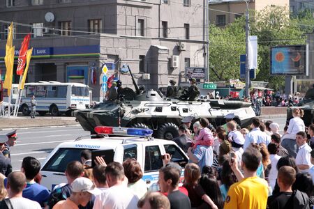 9 of Mai 2010. Parade in Moscow in honour of Victory in the Second Warold Warのeditorial素材