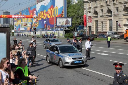 9 of Mai 2010. Parade in Moscow in honour of Victory in the Second Warold Warのeditorial素材