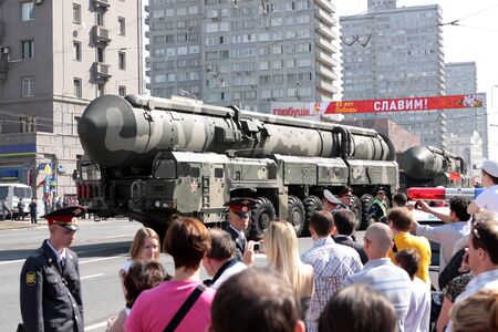9 of Mai 2010. Parade in Moscow in honour of Victory in the Second Warold Warのeditorial素材