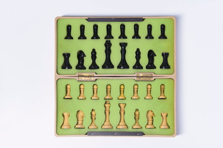 Businesswoman thinking how to play chess concept business strategy for win