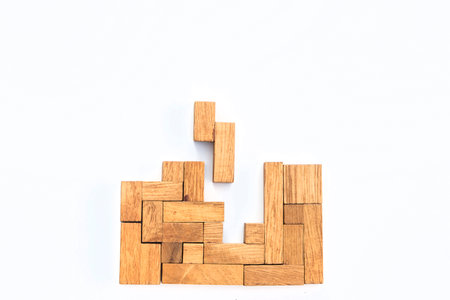Geometric shapes in top view, creative and logical thinking concept.の写真素材