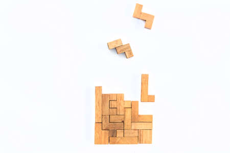 Geometric shapes in top view, creative and logical thinking concept.の写真素材