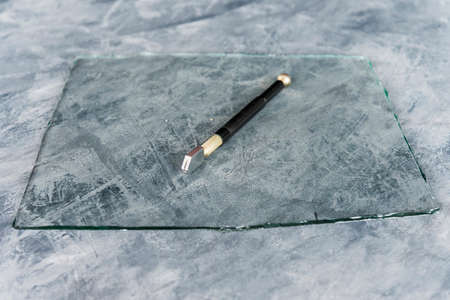 Glass cutting accesories close upの写真素材