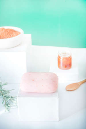 Natural soap with rosemary, honey and Red clay