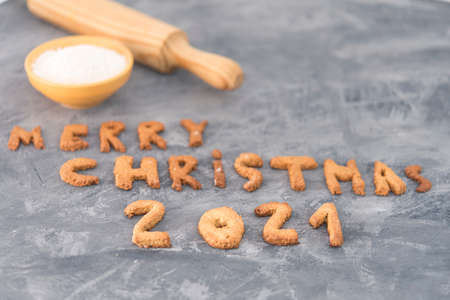 Christmas cookies 2021 of gingerbreadの写真素材
