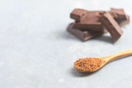 dark chocolate stack close upの写真素材