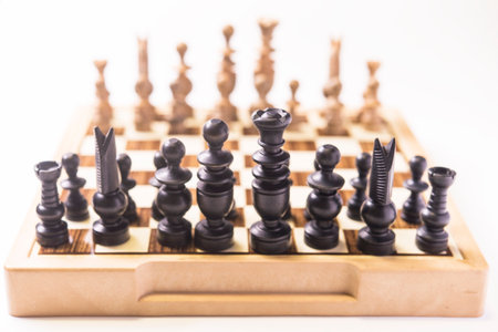 Businesswoman thinking how to play chess concept business strategy for winの写真素材