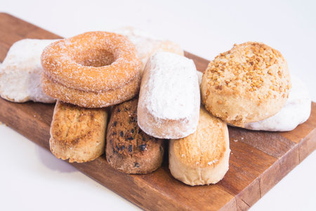 polvorones typical spanish close upの写真素材