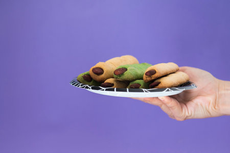Halloween finger cookies