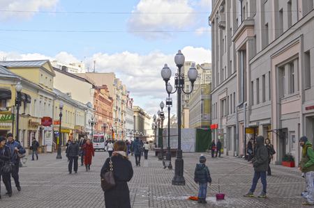 Evening Moscow Arbat Streetのeditorial素材