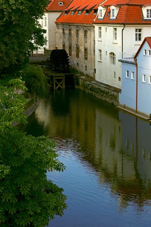 Early morning in old Pragueの写真素材