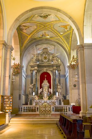 Interior of church in the christmas daysのeditorial素材