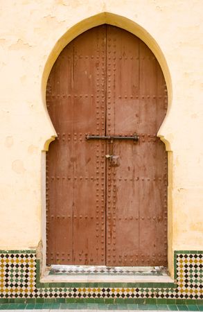 Moroccan entrance, door way, entry, exit, pattern の写真素材