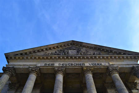 Parliament Building of German during sunny day. German Parliament Building and writes To German...