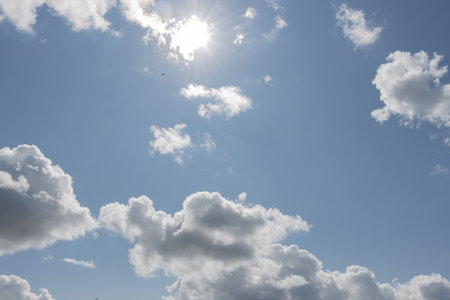 Cloudscape has been developing in gorgeous form. The vast blue sky and clouds sky on sunny day.
