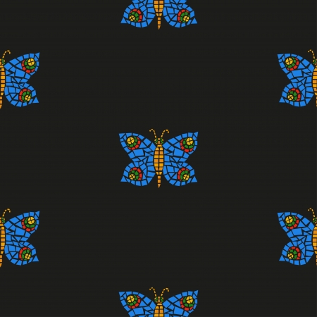 Illustrations butterfly mosaic patternのイラスト素材
