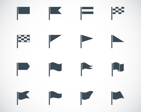 black flag icons setのイラスト素材