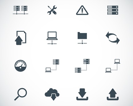 black FTP icon setのイラスト素材