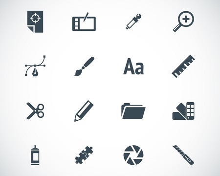 black  graphic design  icons setのイラスト素材