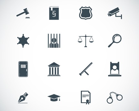 black justice icons setのイラスト素材