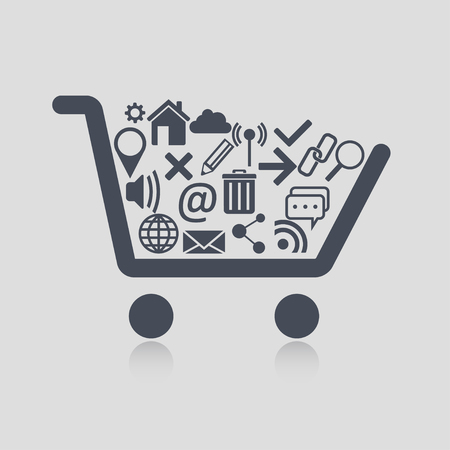 Shopping cart webのイラスト素材