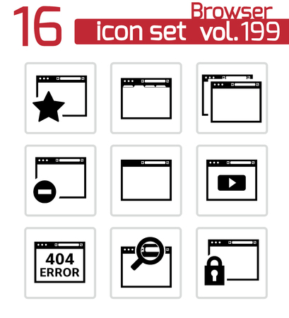 browser icons on whiteのイラスト素材
