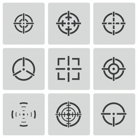 crosshair icons setのイラスト素材