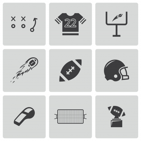 black football icons setのイラスト素材
