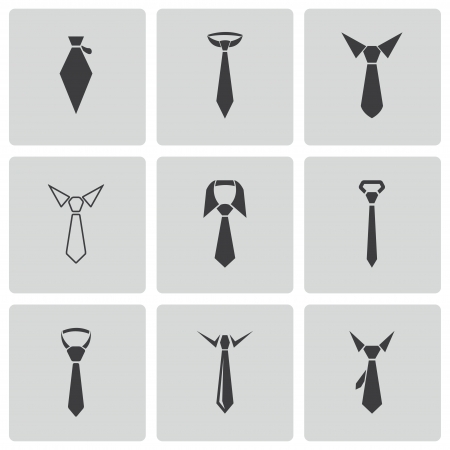 black tie icons set on whiteのイラスト素材