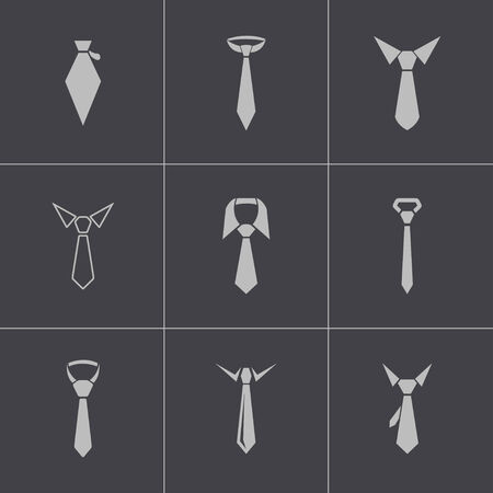 Vector black tie icons setのイラスト素材