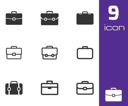 black academic cap icons set on white backgroundのイラスト素材