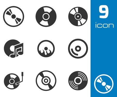 black academic cap icons set on white backgroundのイラスト素材