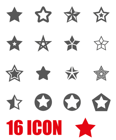 Vector grey stars icon set. のイラスト素材