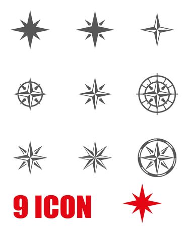 Vector grey  wind rose icon set. Wind Rose Icon Object, Wind Rose  Icon Picture, Wind Rose Icon Image, Wind Rose Icon Graphic, Wind Rose Icon JPG,Wind Rose Icon EPS, Wind Rose Icon AI - stock vectorのイラスト素材