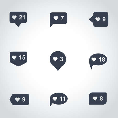 black like counter icon setのイラスト素材