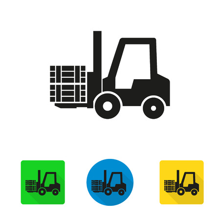 Vector forklift icon. Forklift Icon Object, Forklift Icon Picture, Forklift Icon Image - stock vectorのイラスト素材