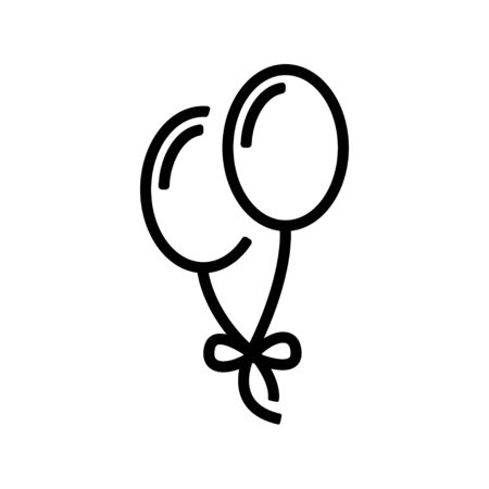 Vector line balloon icon. Balloon Icon Object, Balloon Icon Picture, Balloon Icon Image - stock vectorのイラスト素材