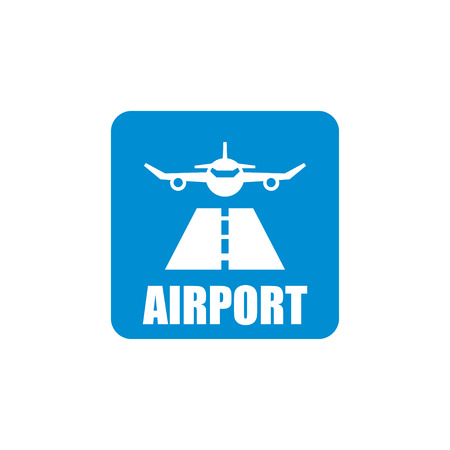 Vector black airport icon set. Airport Icon Object, Airport Icon Picture, Airport Icon Image - stock vectorのイラスト素材