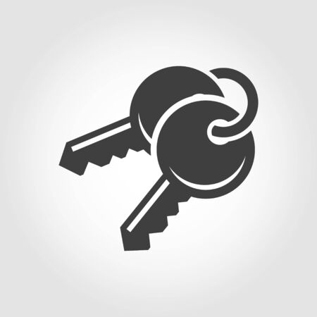 Vector black keys icon on grey backgroundのイラスト素材