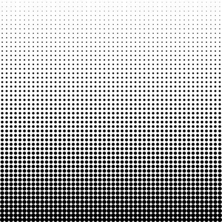 Vector halftone dots. White dots on black background.のイラスト素材