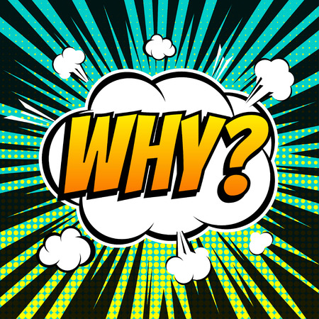 Why comic book bubble text retro styleのイラスト素材