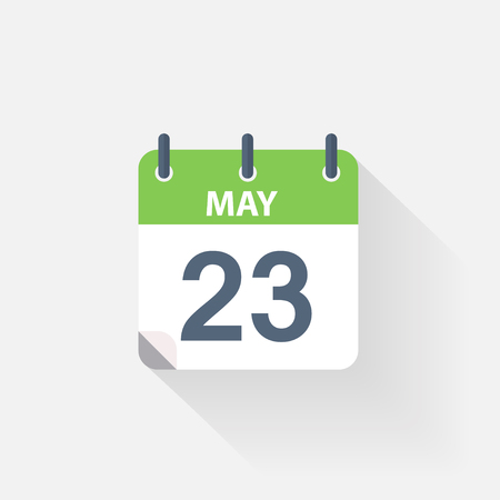 23 may calendar icon on grey backgroundのイラスト素材