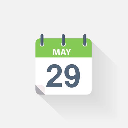29 may calendar icon on grey backgroundのイラスト素材