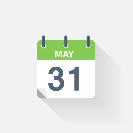 31 may calendar icon on grey backgroundのイラスト素材