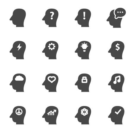 Vector black thoughts icons setのイラスト素材