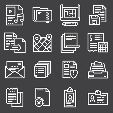Simple Set of Document Vector Iconsのイラスト素材