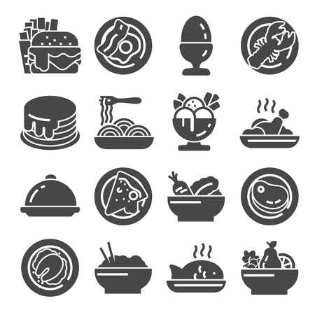 Vector illustrations Food icon setのイラスト素材