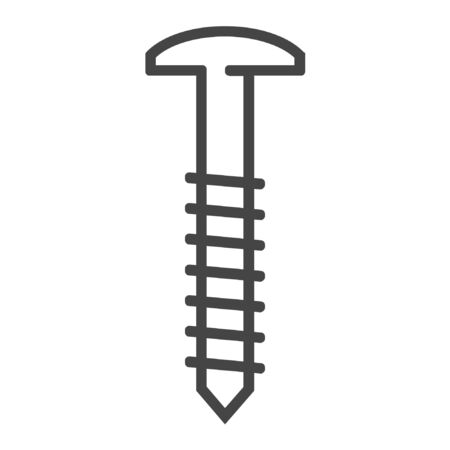 Line screw icon isolated on a white backgroundのイラスト素材