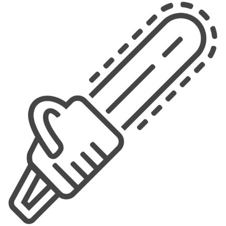 line electric saw icon isolated on a white backgroundのイラスト素材