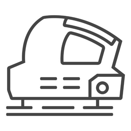 Belt, sander, saw line icon on white backgroundのイラスト素材